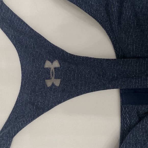 Under armor workout tank denim blue with cinch waist - Picture 5 of 6